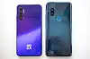 Metall eller plast: Selv om Huawei Nova er bygget i metall så er det ikke stor forskjell på overflatefinishen i plastmodellen Motorola One Hyper. Foto: Odd Richard Valmot