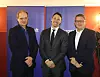 Funn på besøk hos Microsoft Norge. Fra venstre: adm. dir Lars Ivar Simonsen i Funn, partner lead Ole Roterud i Microsoft Norge og leder IT-drift Ørjan Torsteinsen i Funn. Foto: Microsoft Norge/Ole Tom Seierstad