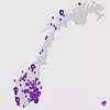 Dekningskart for 5G fra Telia. Foto: Telia Norge