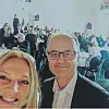 Toril Nag sammen med konsernsjef Eimund Nygaard i Lyse. (Klikk på ett av bildene i artikkelen for å se en større versjon. Da kan du også bla i alle bildene). Foto: Toril Nag, Lyse