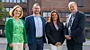 Fra venstre: Mona Vestum, transformasjonsansvarlig i Sporveien, Jahn-Fredrik Sjøvik, kundeansvarlig Sopra Steria, Ann-Kristin Skarbøvik, direktør for transportsektoren i Sopra Steria og Bjørn Sandvik, IT-direktør i Sporveien. Foto: Sporveien