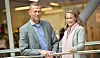 Ove Fredheim, direktør for Telenors bedriftsdivisjon og Elisabeth Falck, produktsjef for API, lanserte utviklerportalen på Oslo Innovation Week.