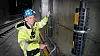 Bane Nors prosjektleder for tele i Follobanen-prosjektet, Øystein Rian, forteller at mobilanlegget vil være ferdig installert i januar 2022, og skal testes utover våren. Foto: Eirik Helland Urke