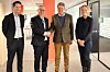 Andreas Dolven og Geir Arne Olsen fra Netcompany sammen med Torstein Harildstad og Maria Therese Sanna fra Digitaliseringsetaten etter signering av ny avtale.