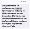 13. mai fikk eierne av Pixel 9 og 10-telefonene beskjed om at nødnummerproblemene var løst. Skjermbilde: Privat