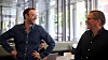 Fra venstre: Forretningsdirektør og initiativtaker til kursserien «Continuous Delivery Academy», Mike Long, og førsteamanuensis Hårek Haugerud ved Institutt for informasjonsteknologi ved Oslomet