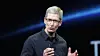 Apple-toppsjef Tim Cook på scenen under gårsdagens Apple-arrangement i San Francisco.