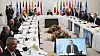 G7-ledere og delegater under G7-toppmøtet i Hiroshima lørdag.