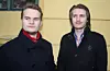 Per Harald Borgen (til venstre) og Kim Marius Norøm, to av de tre kameratene som står bak mikrojobb.no. Bilde: Mikrojobb