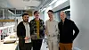 Dette er gruppen som jobber sammen på Lubribot-prosjektet: Rishabh Nain (t.v.), Stephane Poulain, Ilyes Jalisse og Andreas Carlson. Foto: Elina Melteig/UiO