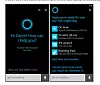 Slik ser brukergrensesnittet til Cortana ut. Bilde: Microsoft