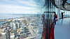 Svimlende utsikt over tech-byen Toronto fra det 553 meter høye landemerket CN Tower.