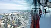 Svimlende utsikt over tech-byen Toronto fra det 553 meter høye landemerket CN Tower.