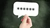 Password written on a speechbubble