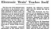En artikkel om «perceptron», publisert i New York Times i 1958. Faksimile: New York Times