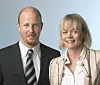 Enige om oppkjøp: Basefarm med adm.dir Grethe Viksaas overtar Webdeal, her representert ved daglig leder Jan Aril Sigvartsen.