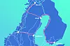 De røde traseene viser fiberen Globalconnect nå har oppgradert. Illustrasjon: Globalconnect