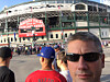 IBM Norges toppsjef Arne Norheim er tilbake på gamle trakter. Bildet har han tatt selv utenfor baseball-anlegget i Chicago.