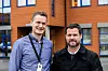 Rådgiver for kybersikkerhet Jostein Salemonsen sammen med sikkerhetssjef Olav Espedal – begge ansatte ved EMP Secure. Foto: Eirik Tangeraas Lygre