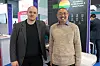 Torstein Forseth og Patrik Tsui fra Elliptic labs på Mobile World Congress i Barcelona. Foto: Oskar Hope-Paulsrud