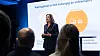 Vegdirektør Ingrid Dahl Hovland i Statens vegvesen åpnet Jammetest Forum tirsdag 7. mars og slo et slag for bevisstgjøring av avhengigheten av tjenester fra satellittene. Foto: Håvard Fossen