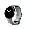 Kommer kanskje senere. Pixel Watch er basert på et økende samarbeid med Fitbit som er kjøpt opp av Google. Det er ingen ting å si på designen. Foto: Google