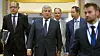 EU-parlamentets president Antonio Tajani på vei inn til en konferanse i EU-parlamentet i Brussel torsdag forrige uke.