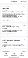 Skjermbilde av den nye politilogg-appen «Politiloggen». Foto: Skjermbilde