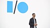 Sundar Pichai under hovedtalen under årets Google I/O-konferanse.