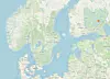 Den røde prikken er den finske byen Savonlinna, hvor fly fra en rekke flyselskaper har oppdaget store forstyrrelser av GPS-signaler. Det samme gjelder i luftrommet rundt den russiske enklaven Kaliningrad, som ligger inneklemt mellom Polen og Litauen. Illustrasjon: Openstreetmap