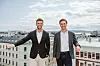 Med utsikt over Vika og indre Oslofjord presenterer konsernsjef (fra v.) Jeppe Taaning og påtroppende norgessjef Andreas Sontum Våreid ambisjonen om å gjøre selskapet til Norges største på Salesforce.
