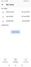 Her har vi lagd en veldig enkel oppgaveliste-app, i stor grad basert på en mal som allerede tilbys i Honeycode. Den kjøres her i Honeycode-appen på en Android-mobil. Skjermbilde: Digi.no