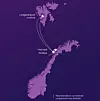Space Norway eier to fiberkabler mellom fastlands-Norge (Harstad) og Svalbard. Foto: Space Norway