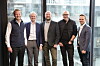 Investeringsselskapet Monterro går inn som hovedeier i norske Qondor for å rulle ut plattformen globalt. Fra venstre: Nils Olsson (styreleder), Andreas Eiden (medgründer), Nils Olav Rislå (daglig leder), Mård Askim (medgründer) og Christian Walther (investeringsansvarlig).