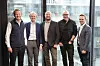 Investeringsselskapet Monterro går inn som hovedeier i norske Qondor for å rulle ut plattformen globalt. Fra venstre: Nils Olsson (styreleder), Andreas Eiden (medgründer), Nils Olav Rislå (daglig leder), Mård Askim (medgründer) og Christian Walther (investeringsansvarlig).