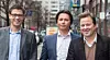 Gaute Engbakk (til venstre) går til Amedia. Ole Morten Damlien overtar jobben hans som administrerende direktør i Creuna Norge. Arne Hjeltnes (til høyre) er konsernsjef i Creuna Norden.