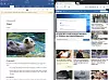 Du kan plassere to apper ved siden av hverandre. Hver av dem kan enten fylle halve skjermen, eller en fjerdedel.