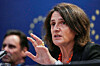 Teresa Ribera, visepresident i EU-kommisjonen med ansvar for konkurransepolitikk, leder granskingen av SAP.