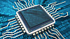 3d illustration of cpu over digital background