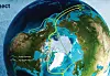 To fiberkabler planlegges nå fra Norge via Arktis til Nord-Amerika og Asia. Polar Connect-kabelen er tegnet med grønt. Far North Fiber-traseen er gul. Disse kablene kan bidra til økt robusthet for datatrafikk mellom Europa og Asia.