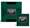 Intel Core 2 Duo prosessor i S-serien (foran) for bærbare PC-er med liten formfaktor, sammenlignet med en vanlig Intel Core 2 Duo-prosessor (bak).
