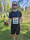 Håkon Staff løp 3. etappe på «satselaget» til Mnemonic. Foto: Privat