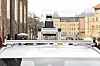 Nærbilde av utstyret den selvkjørende Volvoen kjører med i Stockholm. Foto: Telenor