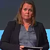 Bente Hoff i NSM mener at selv om det ikke har blitt sett koordinerte forsøk på å påvirke det norske stortingsvalget, så har ikke alle tiltakene som er gjort for å håndtere dette, vært unødvendige. Foto: Totalforsvarets cybersikkerhetskonferanse