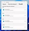 Ønsker man at for eksempel Vivaldi skal være standard nettleser i Windows 11, må brukeren selv endre en rekke tilordninger for ulike filtyper og protokoller/tilkoblingstyper, slik at disse ikke lenger åpnes i Microsoft Edge. Bildet viser bare et lite utvalg av innstillingene som mange vil ønske å endre. Skjermbilde: Digi.no