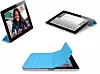 iPad 2 kan leveres med et «Smart Cover» i et stort utvalg farger. Apparatet startes automatisk straks dekselet fjernes. Dekselet kan brettes på ulik vis, til bruk i for eksempel videokonferanse eller under skriving.