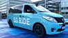 5G-minibussen klar for demonstrasjon i Stockholm i Sverige.