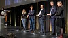 Nødnettdagene 2021: Konfransier Andreas Wahl, direktør for tele i Lyse, Toril Nag; Telenor Norge-direktør Petter-Børre Furberg, Ice-sjef Eivind Helgaker; Nkom-sjef Pål Wien Espen og DSB-sjef Elisabeth Aarsæther.