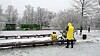 Et sykkelbud klar til å levere mat. En lekkasje fra Yandex Food inneholder ifølge sikkerhetsforskere kontaktinformasjonen til flere ansatte i russisk etterretning.