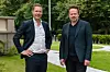 – Det er riktig timing, sier gründer John Kårikstad (t.h) om overleveringen av ansvaret for Forte Digital Norge til Johan Grönlund.
